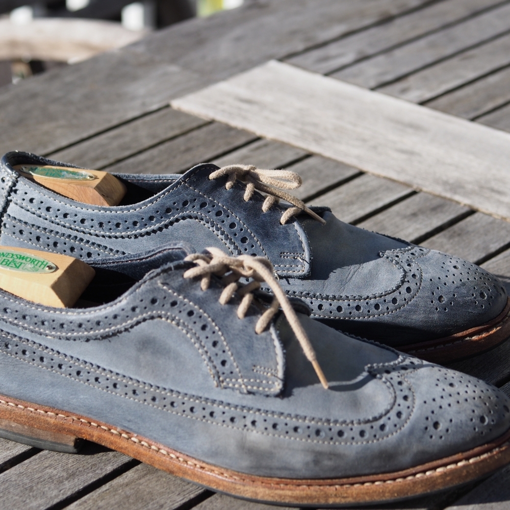 Allen Edmonds Banchory Wingtip Blue Derby - 9.5D